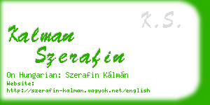 kalman szerafin business card